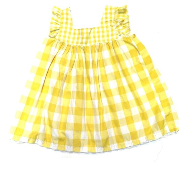 Samara yellow plaid dress
