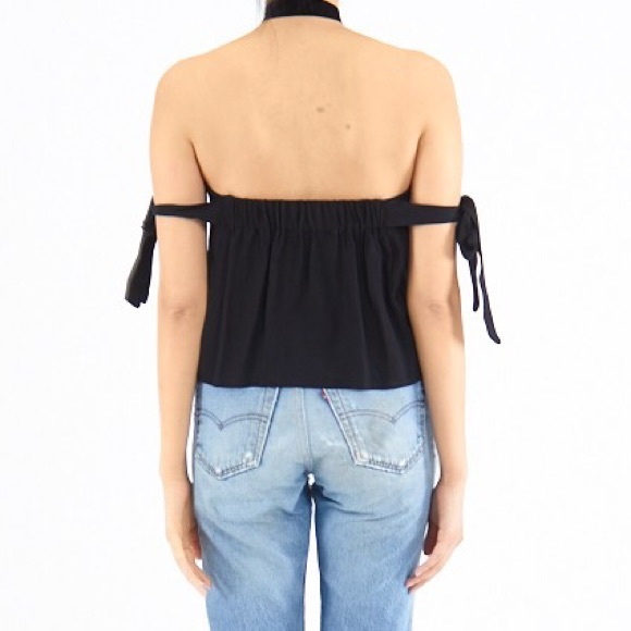 Black off the shoulder self tie knot sleeves - Picture 4 of 6