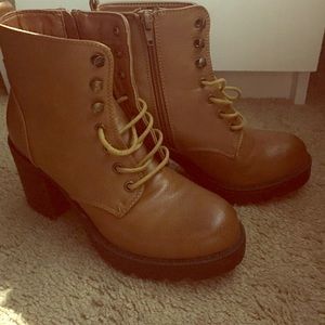 Tan booties