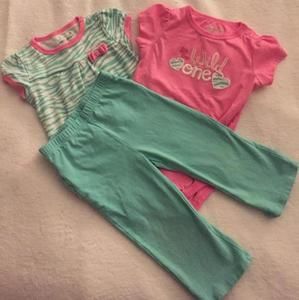 Cute animal print and hot pink onesies with pants