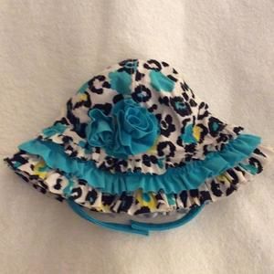 Leopard Print Ruffle Swim Hat