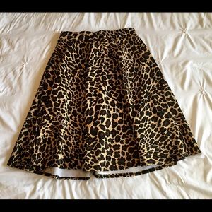 Cheetah Print Midi Skirt