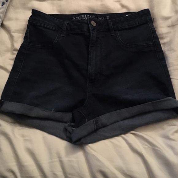 High rise jean shorts
