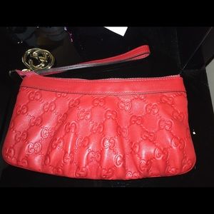 Red Gucci Wristlet