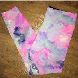 PINK water color ultimate pastel leggings