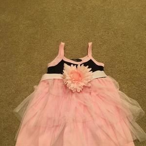 Mud Pie pink and black tutu dress