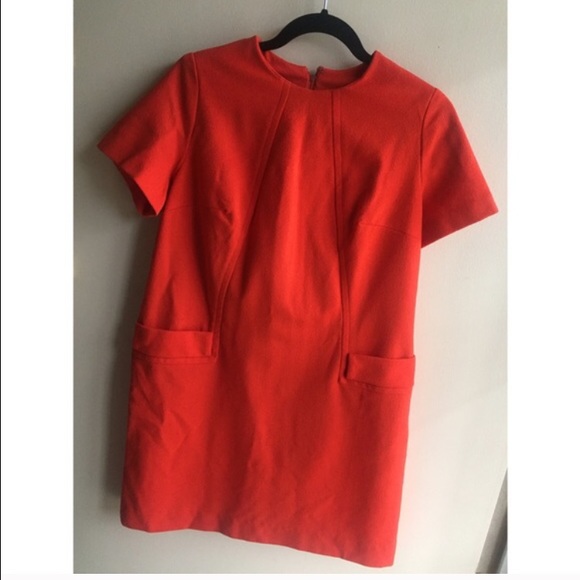 Vintage 1960's Orange MOD Dress Size L