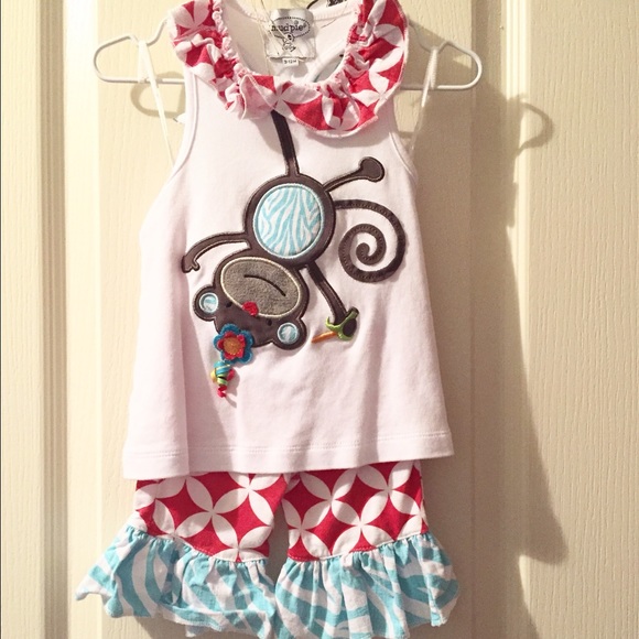 Mud Pie monkey outfit 9-12M