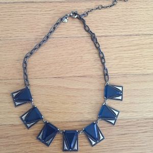 JCrew statement necklace, blue stones