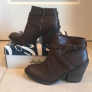 NIB Lucky Brand Brown Leather Boots