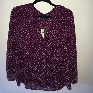 Gap NWT heart blouse. Size XXL