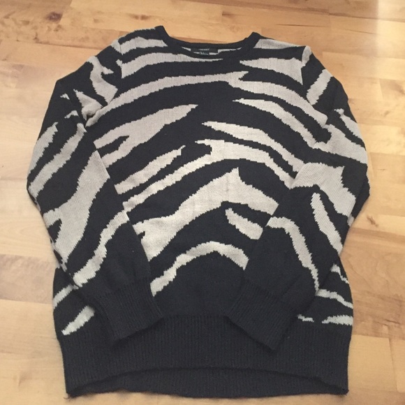Zebra print winter sweater