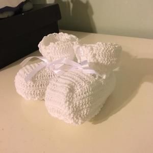 Crocheted booties