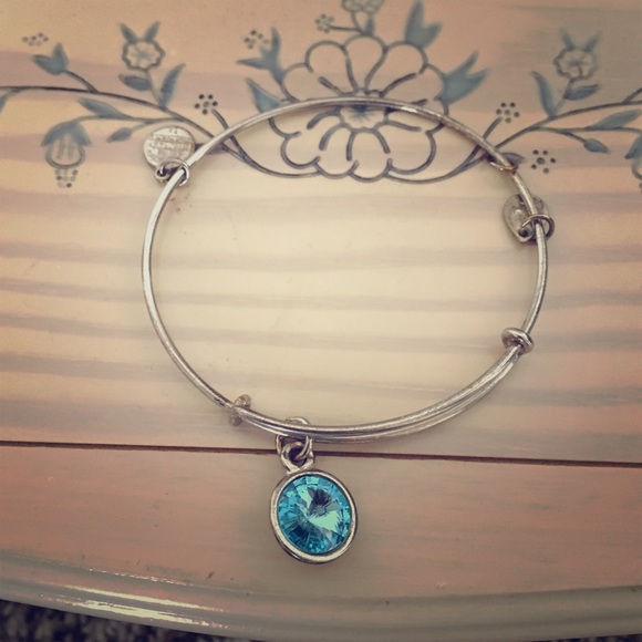 Alex and Ani aquamarine bracelet