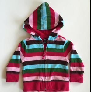 Zip up velour hoodie 12-18 months