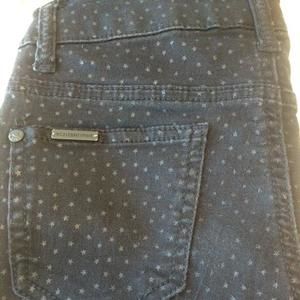 Celebrity pink black blue jeans with lil stars