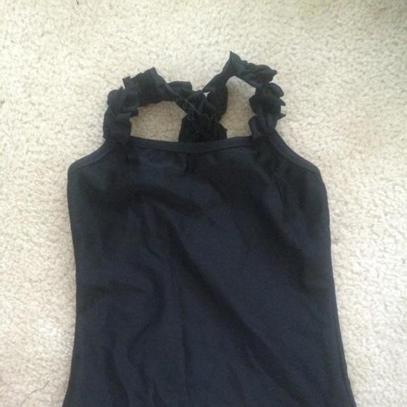 Bp designs dance tank top black Ruffle size medium