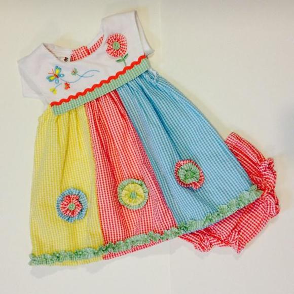 Samara Seersucker Dress with Diaper Cover 18 months