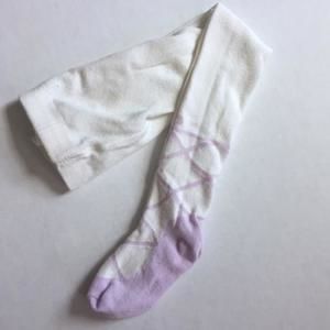 Tights with ballet shoe print