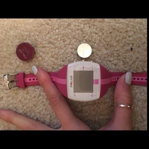 Pink polar workout watch