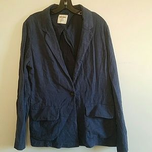 Navy Linen Blazer