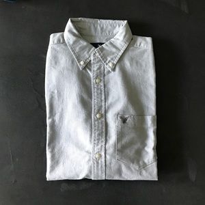 American Eagle Stone Grey Casual Button Up