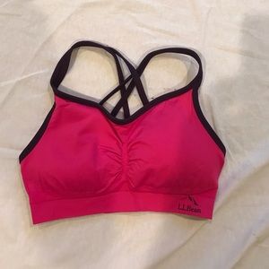 L.L Bean pink sports Bra XS