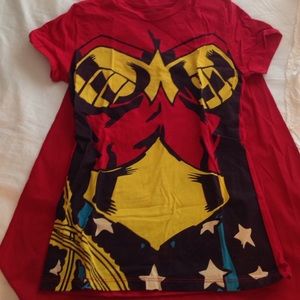 D.C. Wonder woman shirt with cape