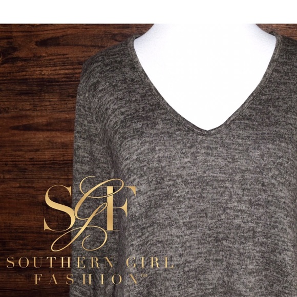 SWING DRESS Stretchy Bell Sleeve Draped Mini Tunic - Picture 4 of 6