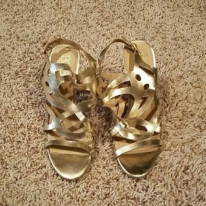 Gold BCBG sandal