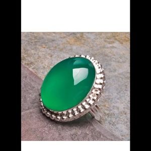 💍💍NEW 💍💍Natural Green Onyx Gemstone ring