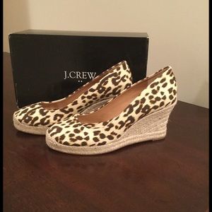 NEW W/BOX J.Crew leopard espadrilles sz 8.5