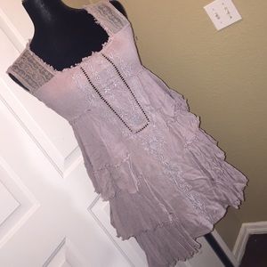 Free People boho ruffled mini