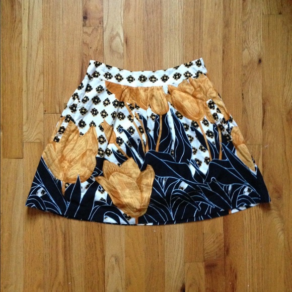 Anthropologie floral skirt