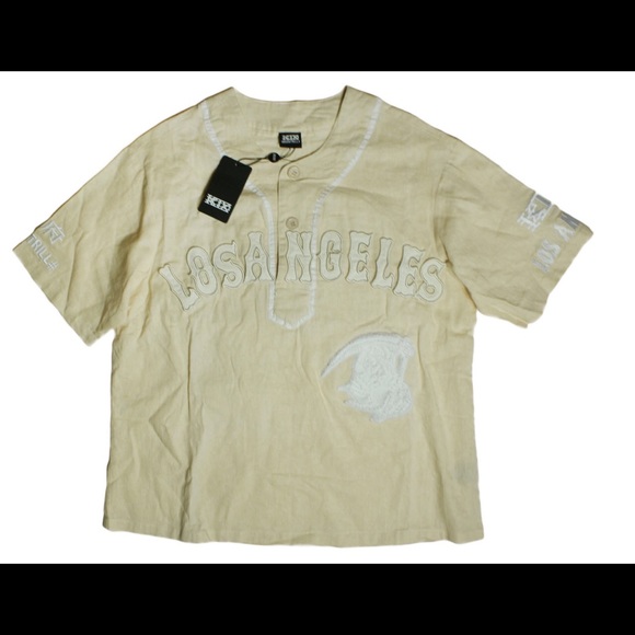 KTZ BEEN TRILL MENS LA BASEBALL  BEIGE JERSEY