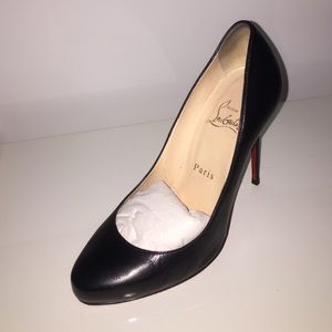 Christian Louboutin Black Almond Toe Pumps