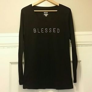 Blessed Rhinestone Long Sleeve Shirt