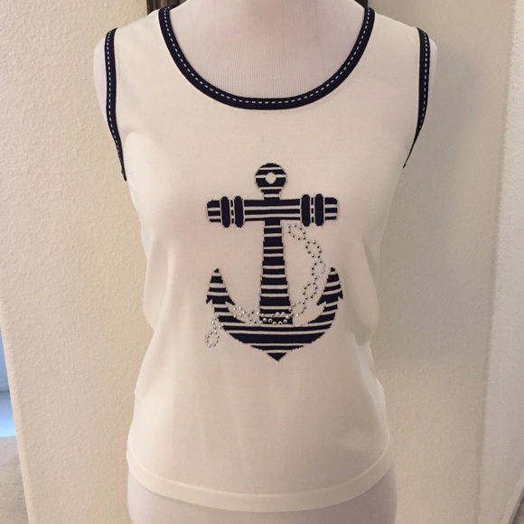 White sleeveless top