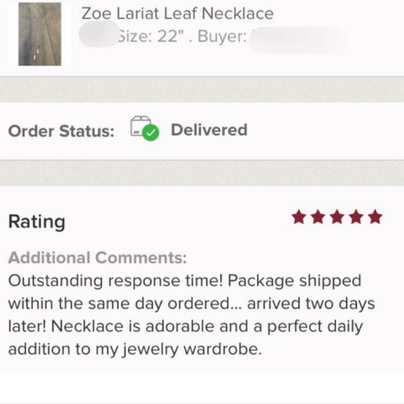 ‼️LAST ONE‼️Zoe Lariat Leaf Necklace - Picture 4 of 4