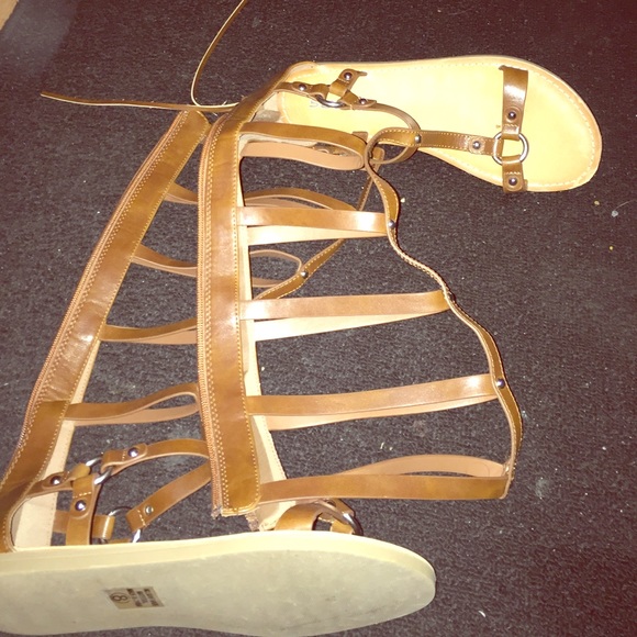 Brown gladiator sandals