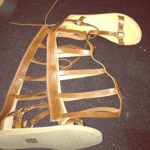 Brown gladiator sandals