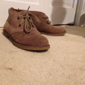Suede ankle booties- NEVER BEEN WORN!
