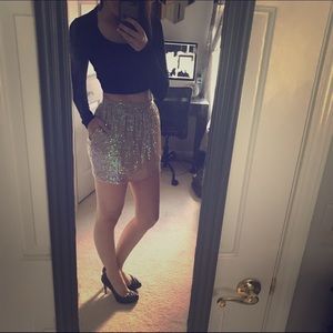 BCBGeneration sequin skirt