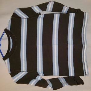 Chocolate, Sky Blue & White Thermal Shirt
