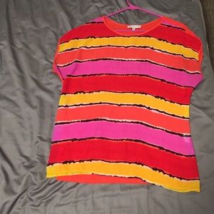 Annalee + Hope colorful shirt size large