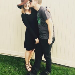 Long sleeve black dress