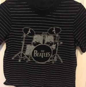 Short Sleeve Black and Gray Beetles shirt