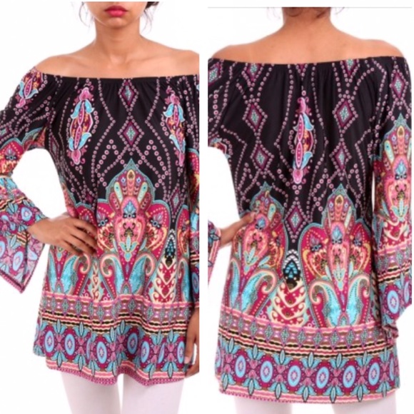 GORGEOUS BELL SLEEVE TUNIC - Picture 2 of 4