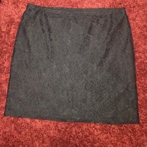 New York & Co black lace skirt. Size medium