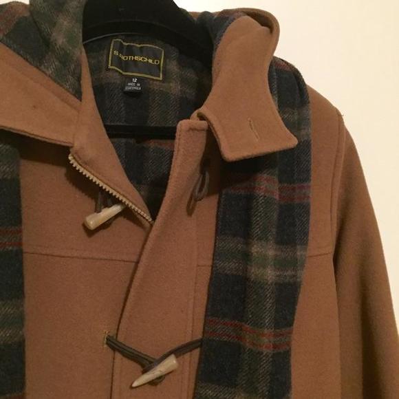 πSOLDπ Stunning Dark Camel Wool Peacoat - Picture 2 of 4